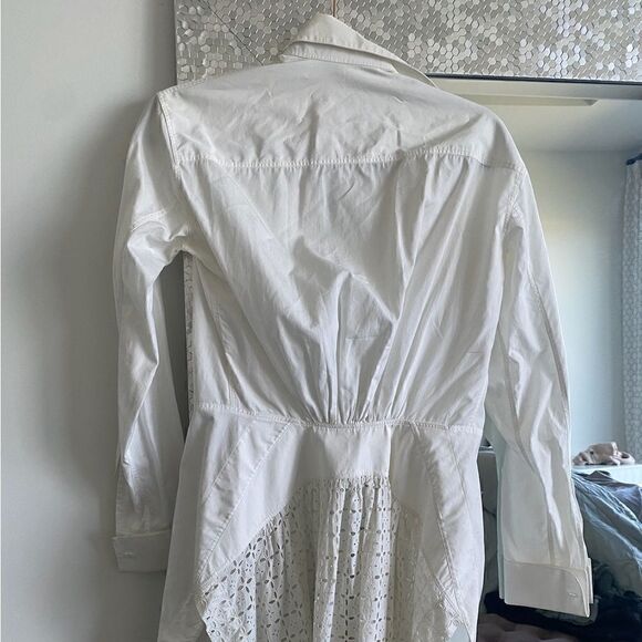 [ALAIA] authentic button down white shirt with eyelet back detail - Picture 2 of 6